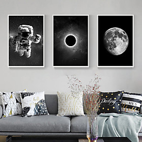 Wall Art Canvas Prints Painting Artwork Picture People Moon landing Home Decoration Decor Rolled Canvas No Frame Unframed Unstretched