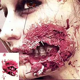 5pcs/pack Halloween Tattoo Stickers Horror Bleeding Suture Scars Stickers Halloween Cosplay Decoration Halloween Party
