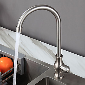 304 Stainless Steel Bathroom Faucet Single Handle High-quality Cold or Hot Water Only