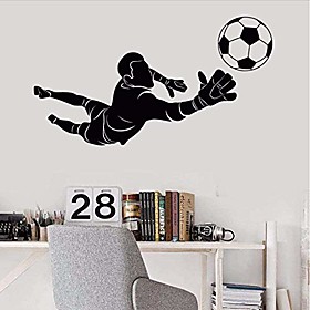 sport wall sticker removable soccer goalkeeper player wall decal kids boys room decor vinyl sports art mural wall sticker 38cm69cm
