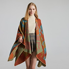 New ladies scarf shawl European and American fashion imitation cashmere jacquard split thick large cloak air conditioning warm shawl 130x150CM