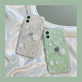 Phone Case For Apple Back Cover iPhone 12 Pro Max 11 SE 2020 X XR XS Max 8 7 Shockproof Dustproof Butterfly Transparent TPU