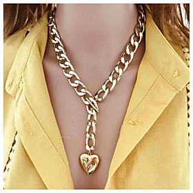 european and american cross-border jewelry heart-shaped creative openable pendant necklace female simple chain short necklace 12870