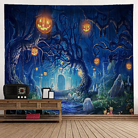 Halloween Wall Tapestry Art Decor Blanket Curtain Hanging Home Bedroom Living Room Decoration