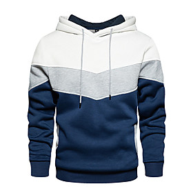 Homme Sweat à capuche Bloc de couleur Capuche Décontractée du quotidien Vacances Vêtement de sport Décontractée Pulls Capuche Pulls molletonnés Manches Longues