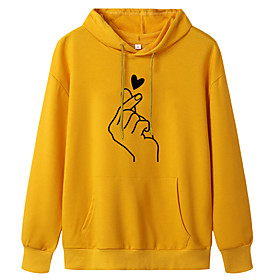 Femme Sweat à capuche Sweat Graphique Décontractée Pulls Capuche Pulls molletonnés énorme Rouge vin Rose Claire Vin