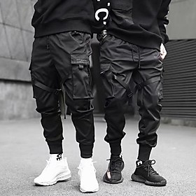 Men's Work Pants Hiking Cargo Pants Track Pants Outdoor Ripstop Breathable Multi Pockets Sweat wicking Black high quality 7021 S M L XL 2XL / Wear Resistance