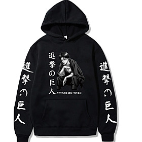 Inspiré par L'Attaque des Titans Cosplay Levi Ackerman Anime Dessin Animé Polyester Imprimer Harajuku Art graphique Kawaii Sweat à capuche Pour Homme / Femme /