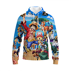 Inspiré par One Piece Tony Tony Chopper Anime Dessin Animé Polyester Animé 3D Harajuku Art graphique Sweat à capuche Pour Unisexe / Couple