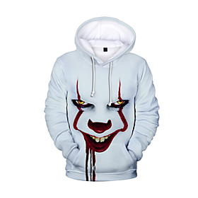 Hommes pull à capuche impression 3d anime film d'horreur halloween hommes à capuche cosplay cadeau hommes unisexe sweat costume