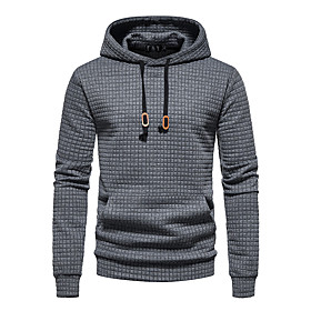 Homme Sweat-shirt à capuche Tartan Lacet Capuche Décontractée du quotidien Vacances Vêtement de sport Décontractée Pulls Capuche Pulls molletonnés Manches Long