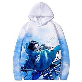 Inspiré par L'Attaque des Titans Levi Ackerman Anime Dessin Animé Polyester Animé 3D Harajuku Art graphique Sweat à capuche Pour Unisexe / Couple / Motifs 3D