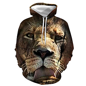 Homme Sweat-shirt à capuche Graphique tigre Imprimer Capuche Décontractée du quotidien 3D effet Décontractée Vêtement de rue Pulls Capuche Pulls molletonnés Ma