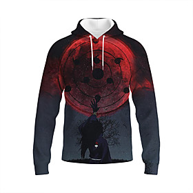 Inspiré par Naruto Uchiha Sasuke Anime Dessin Animé Polyester Animé 3D Harajuku Art graphique Sweat à capuche Pour Unisexe / Couple