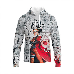 Inspiré par Naruto Uzumaki Naruto Anime Dessin Animé Polyester Animé 3D Harajuku Art graphique Sweat à capuche Pour Unisexe / Couple