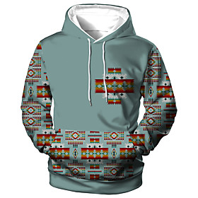 Homme Unisexe Sweat-shirt à capuche Style Bohème Imprimés Photos Imprimer Capuche du quotidien Des sports 3D effet Décontractée Designer Pulls Capuche Pulls mo