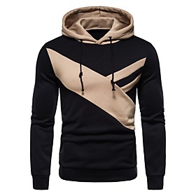 Homme Sweat-shirt à capuche Bloc de couleur Lacet Capuche Décontractée du quotidien Vacances Vêtement de sport Décontractée Pulls Capuche Pulls molletonnés Man