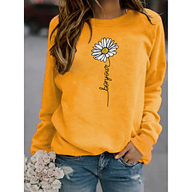 Femme Sweat à capuche Sweat-shirt Floral Plantes Graphique du quotidien Vacances Décontractée Pulls Capuche Pulls molletonnés Ample Vin Noir Gris