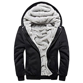 Homme Sweat à capuche zippé Veste Couleur unie Fermeture éclair Capuche Décontractée du quotidien Des sports Flou Coupe Cintrée Pulls Capuche Pulls molletonnés