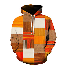 Homme Sweat-shirt à capuche Tartan Graphique Bloc de couleur Lacet Capuche Décontractée du quotidien Vacances Vêtement de sport Décontractée Snowflake Pulls Ca