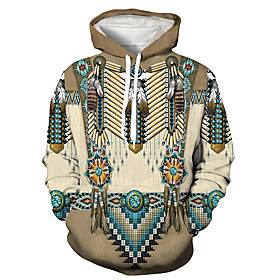 Inspiré par indien américain indien américain Costume de Cosplay Sweat à capuche Térylène 3D Imprimé Harajuku Art graphique Sweat à capuche Pour Homme / Femme