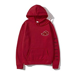 Naruto akatsuki nuages symboles imprimer hommes sweats à capuche sweat streetwear sweat à capuche moi hauts pullover à manches longues