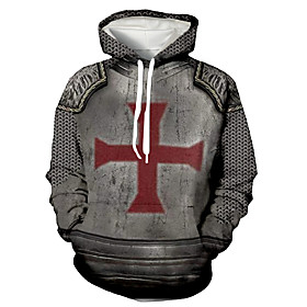 Inspiré par Le dernier templier Chevaliers templiers Costume de Cosplay Sweat à capuche Térylène Graphique Imprimé Harajuku Art graphique Sweat à capuche Pour