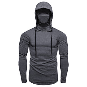 Homme Sweat à capuche Sweat-shirt Couleur unie Quarter Zip Sport Loisir Des sports Sortie Vêtement de sport Décontractée Pulls Capuche Pulls molletonnés Noir