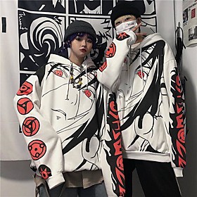 Inspiré par Naruto Itachi Uchiha Sweat à capuche Anime 100 % Polyester Animé 3D Harajuku Art graphique Sweat à capuche Pour Homme / Femme / Couple