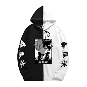 Inspiré par My Hero Academia Boko No Hero Shoto Todoroki Sweat à capuche Anime 100 % Polyester Animé 3D Harajuku Art graphique Sweat à capuche Pour Homme / Fem