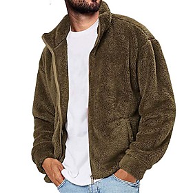 Homme Sweat zippé Veste Couleur unie Fermeture éclair Décontractée du quotidien Vacances Vêtement de sport Décontractée Pulls Capuche Pulls molletonnés Vert Vé