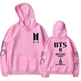 Inspiré par KPOP BTS Sweat à capuche Anime 100 % Polyester Animé Harajuku Art graphique Kawaii Sweat à capuche Pour Homme / Femme / Couple