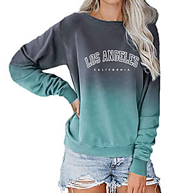 sweat-shirt kshong pour femme, haut pull-over de couleur dégradée yellowstone-vert-3xl