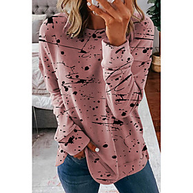 Femme Sweat à capuche Imprimés Photos Imprimer du quotidien Sortie 3D effet Décontractée Vêtement de rue Pulls Capuche Pulls molletonnés Rose Claire Vin Gris