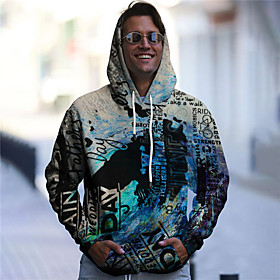 Homme Unisexe Sweat-shirt à capuche Abstrait Imprimés Photos Lettre Imprimer du quotidien Des sports 3D effet Décontractée Designer Pulls Capuche Pulls molleto