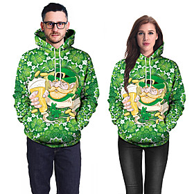 Inspiré par Le grinch Saint-Patrick 2022 irlandais Sweat à capuche Polyester / Coton Animé Harajuku Art graphique Kawaii Sweat à capuche Pour Homme / Femme / C