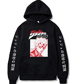 Inspiré par L'aventure bizarre de JoJo Sweat à capuche Anime 100 % Polyester Animé Harajuku Art graphique Kawaii Sweat à capuche Pour Homme / Femme / Couple