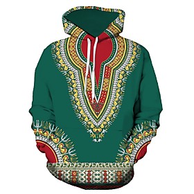 Homme Sweat-shirt à capuche Style Bohème Tribal Imprimer Capuche Décontractée du quotidien Vacances 3D effet Vêtement de sport Décontractée Pulls Capuche Pulls