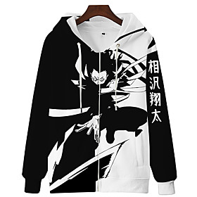 Inspiré par My Hero Academia Cosplay Sweat à capuche Anime 100 % Polyester Animé 3D Harajuku Art graphique Sweat à capuche Pour Homme / Femme / Couple