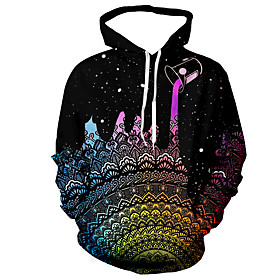 Homme Unisexe Sweat-shirt à capuche Galaxie Imprimés Photos Imprimer du quotidien Des sports 3D effet Décontractée Designer Pulls Capuche Pulls molletonnés Noi