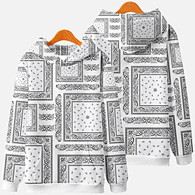 Homme Sweat-shirt à capuche Style Bohème Graphique Décontractée du quotidien Vacances Décontractée Grand et grand Pulls Capuche Pulls molletonnés Blanche