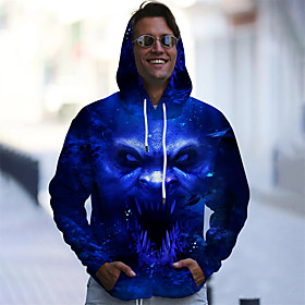 Homme Unisexe Sweat-shirt à capuche À motifs d'animaux Imprimés Photos Imprimer du quotidien Des sports 3D effet Décontractée Designer Pulls Capuche Pulls moll