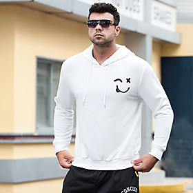 Homme Sweat-shirt à capuche Imprimés Photos Visage Emoji Imprimer Sport Loisir Décontractée du quotidien Estampage à chaud basique Décontractée Pulls Capuche