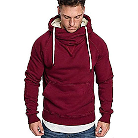 sweats à capuche en molleton pour hommes pull thermique d'hiver pull rouge