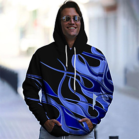 Homme Unisexe Sweat-shirt à capuche Lignes / Vagues Abstrait Imprimés Photos Imprimer du quotidien Des sports 3D effet Décontractée Designer Pulls Capuche Pull