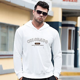 Homme Sweat-shirt à capuche Imprimés Photos Lettre Imprimer Sport Loisir Décontractée du quotidien Estampage à chaud basique Décontractée Pulls Capuche Pulls