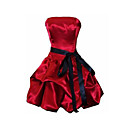 A-line Strapless Short / Mini Satin Bridesmaid Dress / Prom Dress (HSX038)