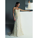 A-line Sweetheart Chapel Train Taffeta Wedding Dresses for Bride HSX115