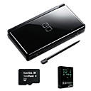 Nintendo DS LITE Black TF Card R4 Connecter + 2GB Card + 60games