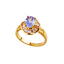 18K Gold Plated Elegant Cubic Zirconia Ring - CZ Ring RDX4--0002